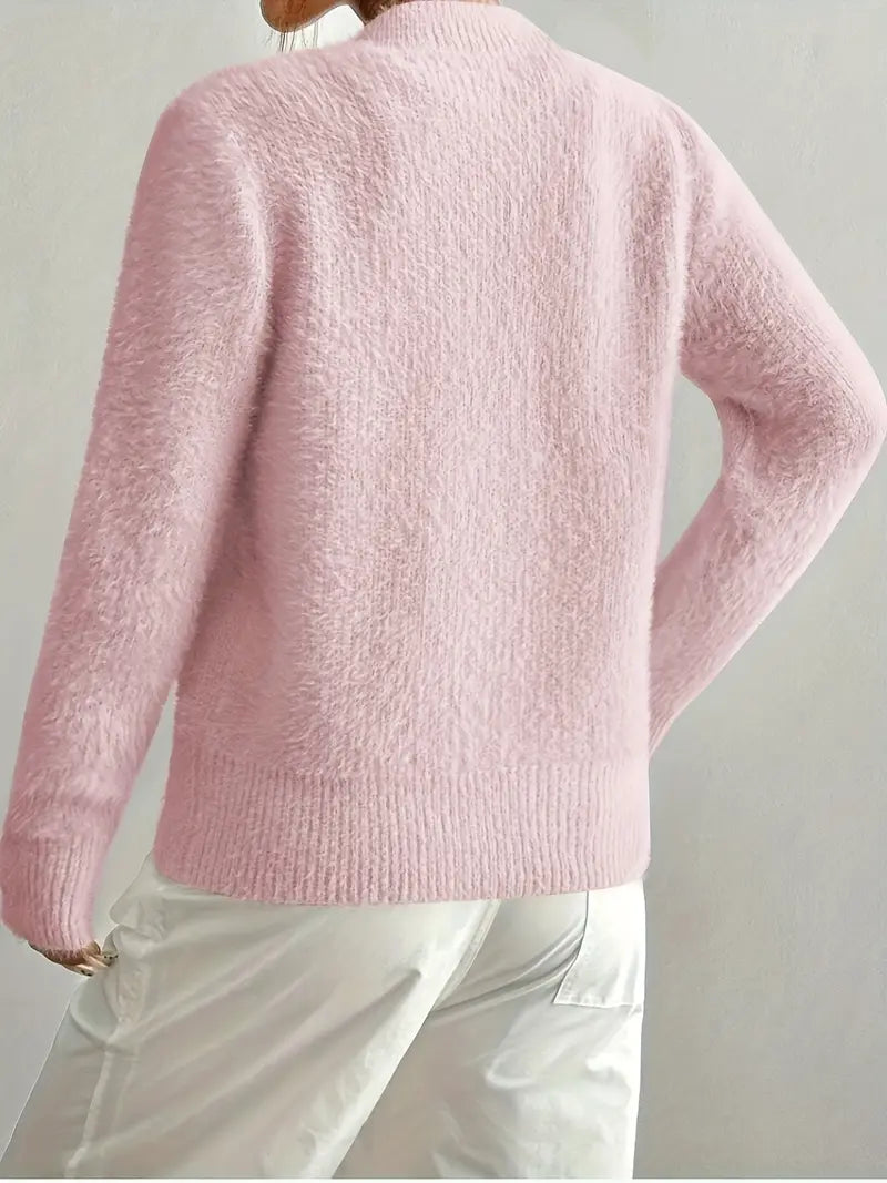 Myk cardigan med hjerteknapper | Sammen mot brystkreft