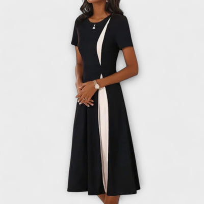 Anette – Elegant kontrastkjole
