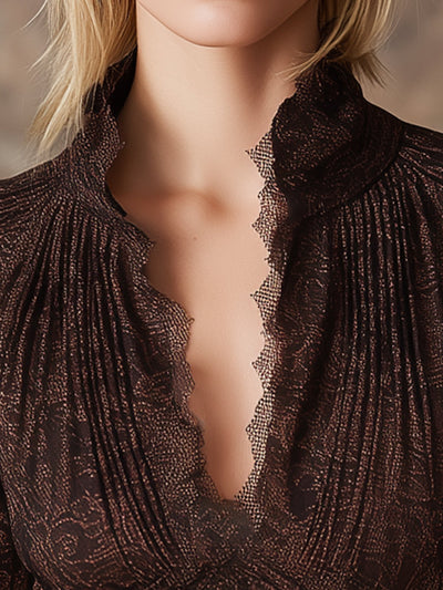 Gaia - Blonde V-halsbluse