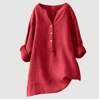 Zarina –  Langermet bluse i lin som puster