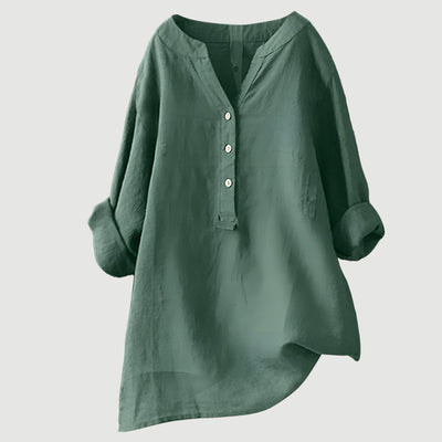 Zarina –  Langermet bluse i lin som puster