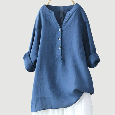 Zarina –  Langermet bluse i lin som puster